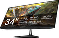 New! Sceptre 34-inch Prime Monitor 3440 x 1440 up to 115Hz 103% sRGB DisplayPort HDMI Build-in Speakers Machine Black 2026 (E345W Series)