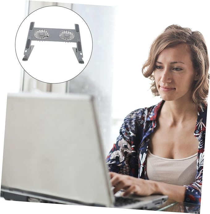 Generic Adjustable Laptop Cooling Pad LED Fan Aluminum Alloy Notebook Stand for Gamers Quiet Cooling Solution for Laptops and Tablets