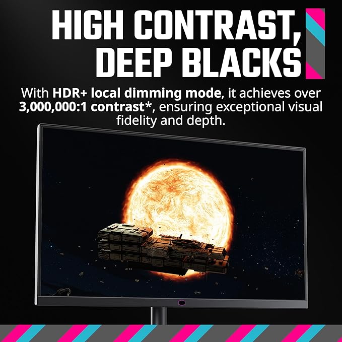 Cooler Master Tempest GP2711 27” 2K 165Hz Mini LED VA Quantum Dot QHD 2560 x 1440 PC Monitor HDR1000 4ms (GtG)|1ms (MPRT) DCR FreeSync Premium DP1.4 * 1 HDMI2.0 * 2 USB C*1 KVM