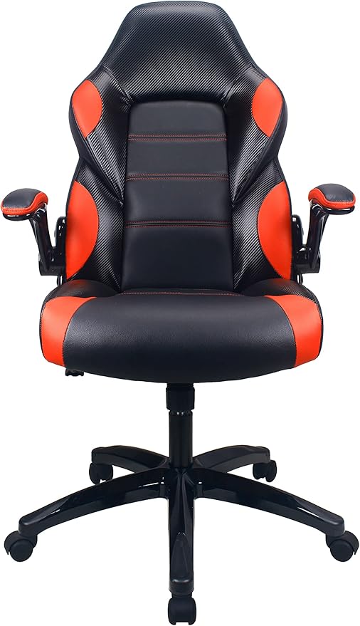 Playr Faux Leather Ergonomic Gaming Chair from Raynor Gaming (Red)