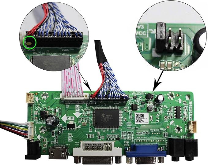 VSDISPLAY 17 19 1280x1024 6Pin LED Backlight 30Pin LVDS LCD VGA DVI Audio Controlller Kit Fit to Modification LCD M170ETN01 1 M170ETN01.3 M190ETN01.0 G190ETN01.0