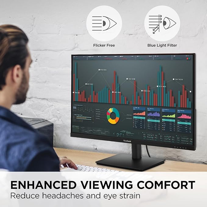 ViewSonic VS2747-H 27 Inch 1080p IPS Monitor with 100Hz Variable Refresh Rate Thin Bezels Eye Care HDMI VGA