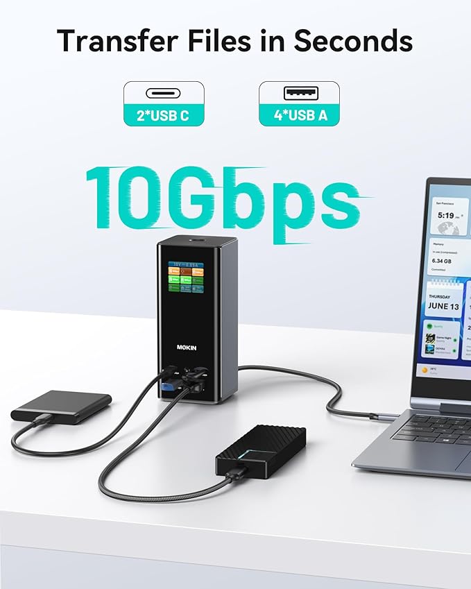 USB C Docking Station 3 Monitors 3 HDMI 2DP USB C Dock Multi Display with USB A&ampC 3.1 USB A&ampC 3.0 USB A 2.0 PD 100W Ethernet for USB C Laptop HP/Dell/Lenovo