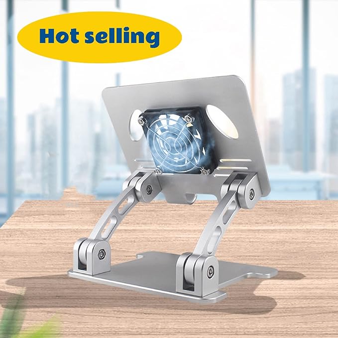 Laptop Stand Aluminum Alloy for W USB &amp Cooling Fan Radiator for Pad Tablet Bracket Notebook Holder Pad Cooler Aluminum Portable Cooling Fan Lift Radiator for Tablet Bracket Holder Accessories