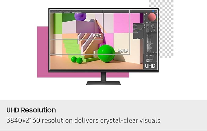 Samsung 37 ViewFinity S7 (S70D) 4K UHD HDR10 High Resolution Monitor DP Port TUV-Certified 2025 LS37D700EANXZA