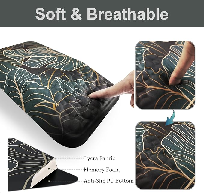 Ospelelf Keyboard Wrist Rest Ergonomic Mouse Pad with Wrist Rest Support Wrist Rest for Computer Keyboard Green