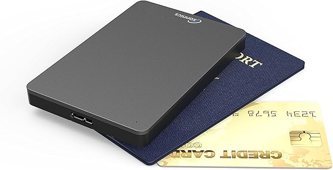 Sonnics 500GB Dark Grey External Pocket Hard Drive USB 3.0 Compatible with Windows PC Mac Xbox ONE and PS4