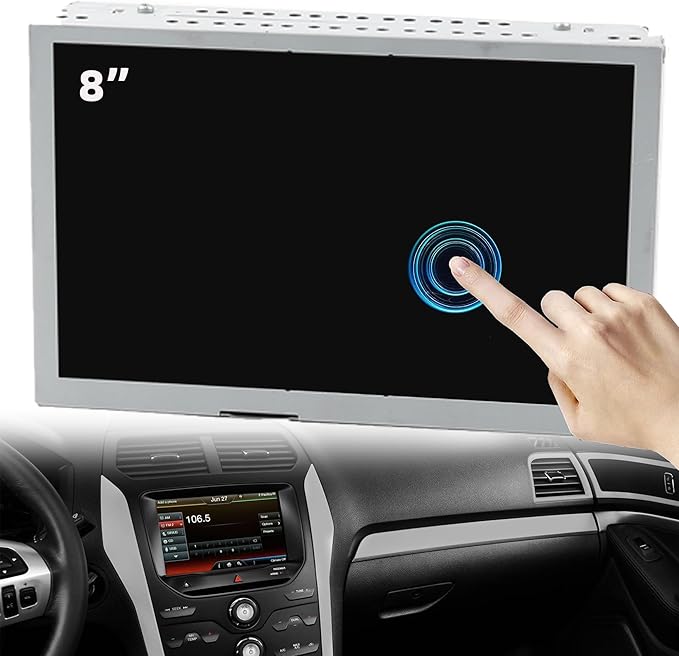 Dasbecan 8 Sync 2 Touch Screen LCD Display Compatible with 2011-2015 Ford F150 F250 F350 Explorer Edge | Replaces# DC3T-18B955-FA LQ080Y5DZ03 Navigation Radio Information Monitor