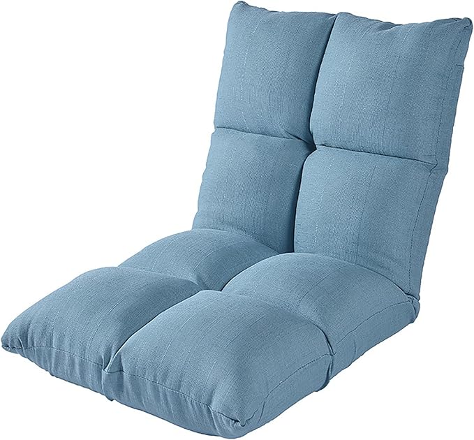 NaKeah Folding Floor Chair 6-Position Cushioned Adjustable Floor Lazy Sofa Chair for Adults Ideal for Reading Gaming MeditatingG
