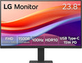 LG 24U421A-B 24-inch Full HD (1920 x 1080) Curved Computer Monitor 100Hz 5ms HDR10 3-Side Borderless Switch HDMI USB Type-C 15W PD Tilt Slim Stand Black