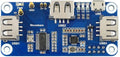Waveshare PoE Ethernet/USB HUB HAT Compatible with Raspberry Pi Zero/Zero W/4B/3B/3B+ 3X USB 2.0 Ports 802.3af-Compliant