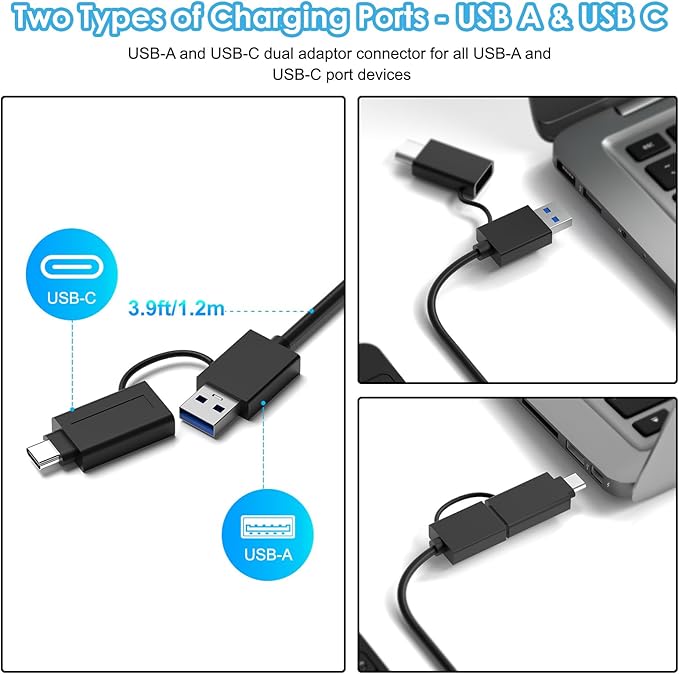 14-in-1 Powered USB Hub USB Data Hub w LED Individual On/Off Switches for MacBook/PC/Steam Deck &amp External HDDs 6 USB 3.03 USB 2.02 USB-A/C Charging1 USB-C 3.01x PD 60W1x Type-B for HDD Doc