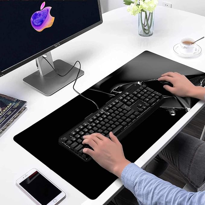 Large Mouse Pad XXLMousepad with Stitched Edges &amp Non-Slip Rubber Base-High Speed Surface-Laptop Desk Pads-Computer Keyboard and Mice Combo Pad Mat 15.7X31.5 inch