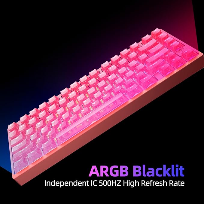 MG75MAX 81 Keys Wired Magnetic Switch Keyboard 256KHZ Single Key Scan Rate PCB Nano-Coating Waterproof Hall Effect 8KHZ/ARGB/CNC Aluminum Gaming Keyboard(Red)