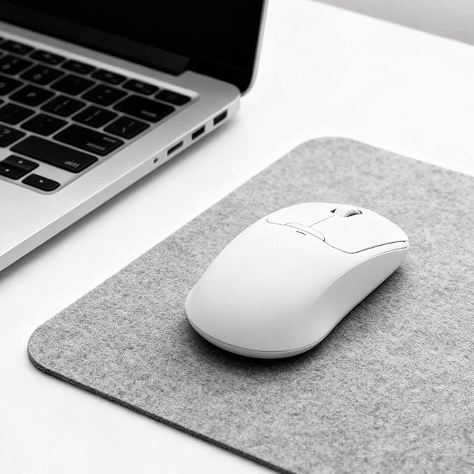 VBESTLIFE Wireless Mouse with Fingerprint Reader 2400 DPI Biometric Fingerprint Scanner Mouse with 2.4G BT5.0 USB Connectivity for PC Laptop