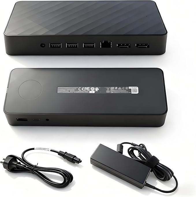 9in1 Universal Docking Station 2 Monitors(1MK33AA#ABA) Compatible with HP Universal Docking Station (1MK33AA#ABA) USB C Hub with 2xDPRJ45Max 90W PD3xUSB 2.01xUSB-C