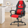 PC Gaming Chair Ergonomic Computer Chair Height Adjustable Chair Massage Game Chair Breathable Office Chair Ergonomic Desk Chair with 360°-Swivel Wide Seat for Office or Gaming Red