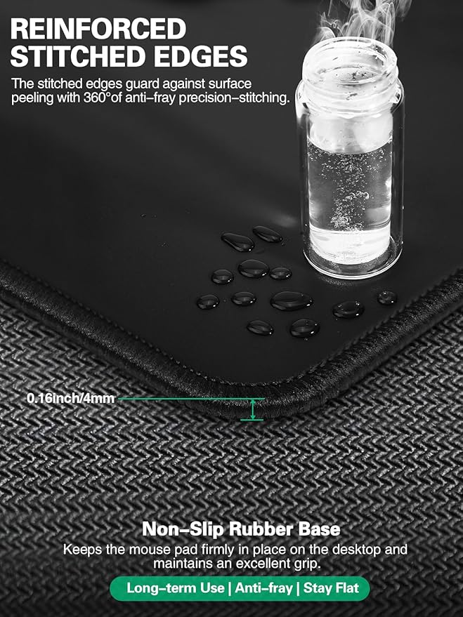 Mouse Pad with Foldable Phone Holder Wireless Charging Desk Mat 31.5x15.8 Large Mousepad with Superior Micro-Weave Cloth XXL Desk Pad with Non-Slip Waterproof Keyboard Pad for Home &amp Office