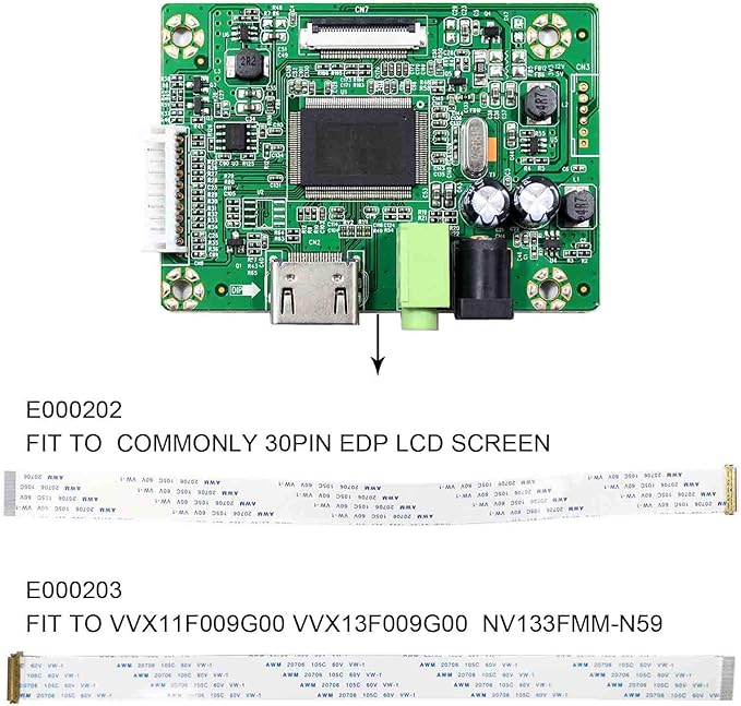 VSDISPLAY LCD Controller Board Work for 1920x1080 N116HSE-EA1 EA2 EJ1 N133HSE-EA1 EA3 EB1 B140HAN01.0 B140HAN01.1 B156HAN01.1 B156HAN01.2 B156HTN03.0 N173HCE-E31 30 Pin EDP WLED LCD Screen