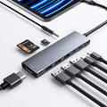 USB C HUB for iPad Pro 9-in-1 Adapter iPad Pro M4 M2 M1 13 12.9 11 inch iPad Air 5 4 Docking Station with 4K HDMI USB-C PD SD/TF Card Reader USB 3.0 3.5mm Headphone Jack Type C Data iPad mini 6