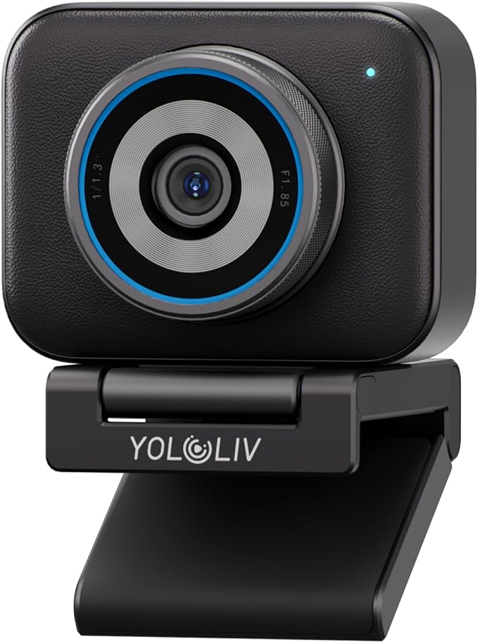YOLOLIV YoloCam S3 4K Streaming Webcam DSLR-Like Control Cinematic Effects 4X Zoom HDR Uncompressed Video Optimized PD AutoFocus | USB-C for PC &amp Mac