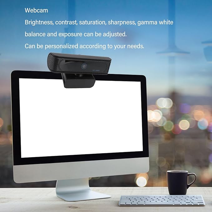 Hello Webcam 080P 30FPS HD Facial Recognition Camera for 10 11 Business USB Webcam with 80°Viewing Angle Used for Online Calling Conference Webcasting
