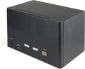 StarTech.com 2 Port Quad Monitor DisplayPort KVM Switch - 4K 60Hz UHD HDR - Desktop 4K DP 1.2 KVM with 2 Port USB 3.0 Hub (5Gbps) &amp 4X USB 2.0 HID Ports Audio - Hotkey Switching - TAA (SV231QDPU3