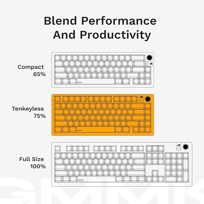Glorious Gaming - GMMK 3 PRO HE: Rapid Trigger Keyboard Hall Effect Custom Modular Aluminum Body 8K Polling Rate Hotswap MX &amp Magnetic Switches Modular Gasket System ANSI 75% Tenkeyless (Sil