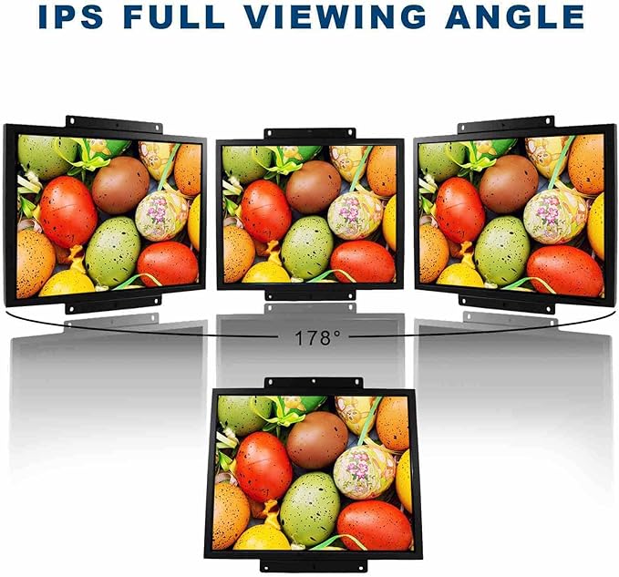 VSDISPLAY 19Inch LCD Monitor 1280x1024 High Brightness Display Support VGA/DVI Video Inputfor Gaming/Industrial Secondary Monitor