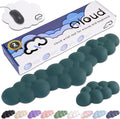 Qloud Cloud Wrist Rest Keyboard Wrist Rest for Computer Keyboard Pad Cloud Keyboard Wrist Rest Wrist Pad for Keyboard Memory Foam Non Slip Base Comes with Mouse Pad - Dark Teal