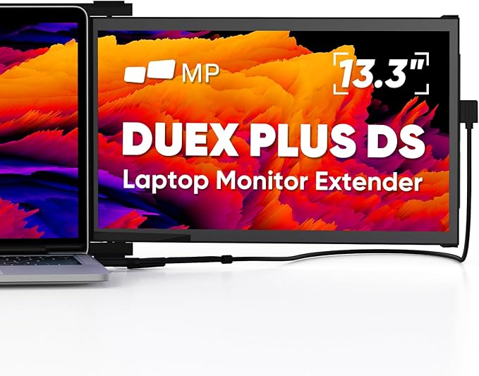 Portable Monitor - Mobile Pixels Duex Plus DS 13.3 FHD 1080P Laptop Monitor Extender USBA/Type-C/HDMI Plug and Play Laptop Screen for 13-14.5 Laptops Windows/macOS/Android/Switch Compatible