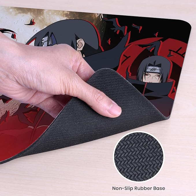 Head Case Designs Officially Licensed Naruto Shippuden Itachi Graphic Art 23.62 x 11.81 x 0.12 inches (600 x 300 mm) - L Gaming Office Desk PC Keyboard Mouse Mat Pad