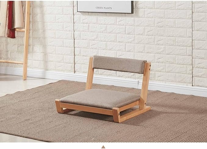 BTZHY Floor Chair Tatami ChairMeditation Floor ChairLiving Room Floor ChairPortable Legless ChairLazy Boy Legless Back Chair for Window Sill Meditation Reading(Grey)