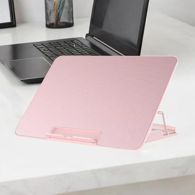 Laptop Cooling Pad with 6 Fans and Adjustable Height for Enhanced Performance Pink