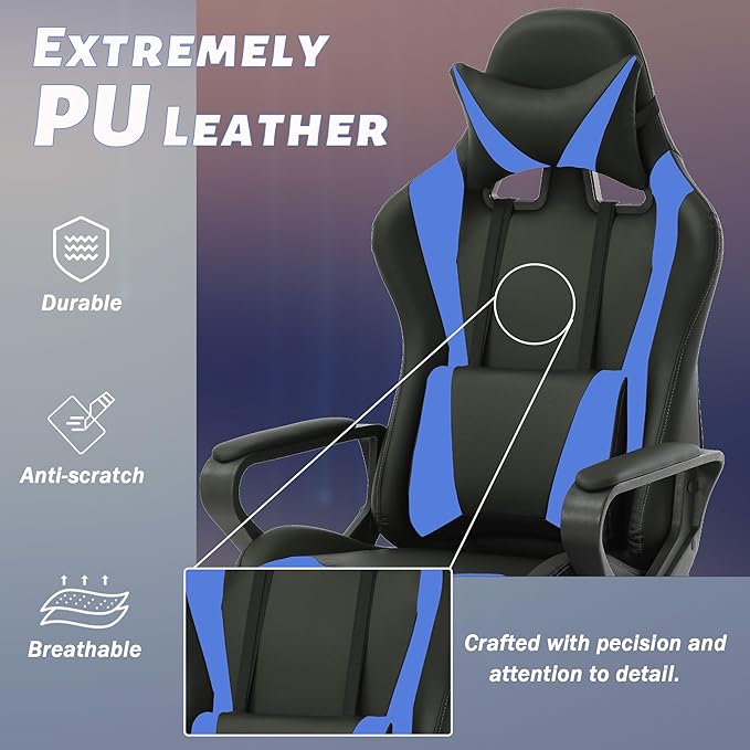 Cheap Gaming Chair PC Chair Ergonomic Office Chair Computer Chair Video Game Chairs for Kids Silla Gamer Chair with Headrest and Lumbar Support Massage Chair Gaming Chairs for Adults Comfy Chair