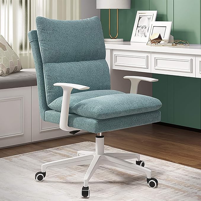 Office Chair Gaming Chair Computer Chair Ergonomic Computer Chair with Thick Padding BackrestExecutive Home Office ChairBig and Tall Upholstered Desk Chair Armrest Height Adjustable S