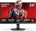 KOORUI 24 Gaming Monitor 240Hz 1ms Fast IPS FHD HDR400 Display 90% DCI-P3 Color Gamut Adaptive Sync Ultra Slim Frame VESA Mountable HDMI 2.0 DP 1.4