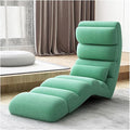 Floor Chair 13 Gear Adjustable Back Support Folding Sofa Bed Ergonomic Large Support Lounger Easy for Storage Comfortable Padded Gaming Chair(Green-A)