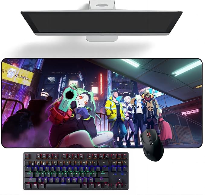 Anime Mouse pad Cyberpunk: Edgerunners Anime Mouse Pads Deskmat Keyboard Mat Large Mouse Mats 400mm*900mm*3mm
