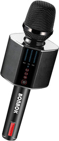 BONAOK Karaoke Microphone Portable Wireless Bluetooth Karaoke Mic for Adults&ampKids Car Home Outdoor Party Karaoke Machine for PC/All Smartphone G50 Black 2025
