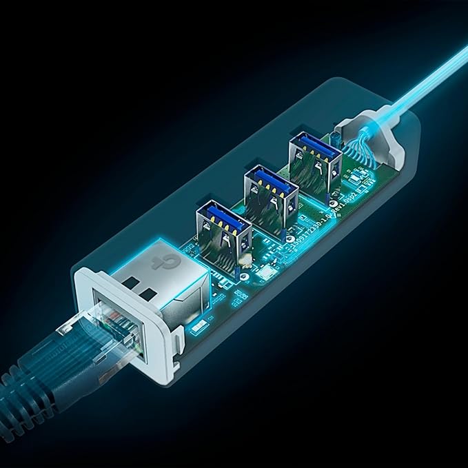 [Amazon.co.jp Exclusive] TP-Link Type-C 3-Port Gigabit Wired LAN Hub USB 3.0 x 3 Ports Wired LAN Hub UE330C