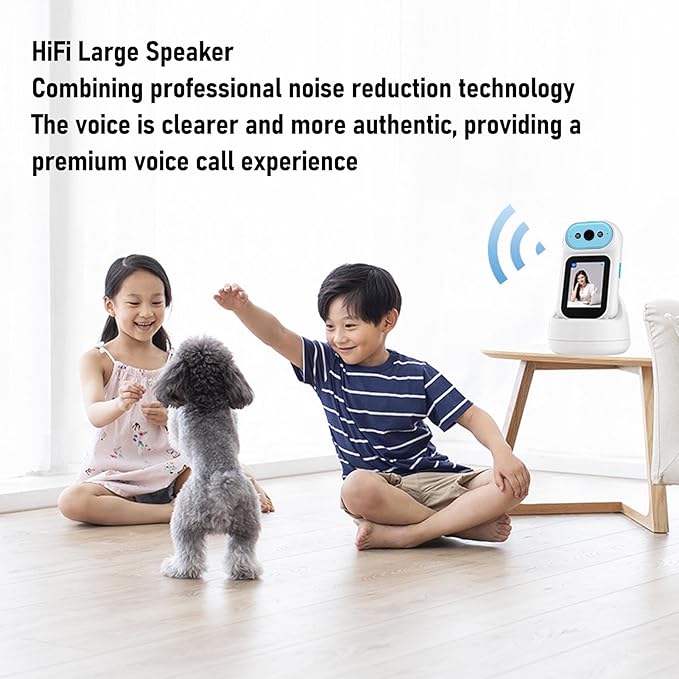 Yunir 2 Way Video Camera 5MP Full HD Video Call Security Camera with AI Human Detection 2.8 Inch Screen 2.4G WiFi for Home Security with 32GB Memory Card