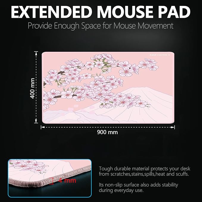 X-Raypad Aqua Control 2 Gaming Mouse Pad Ultra-High Precision Mouse Pad with Perfect Speed and Control Capability Consistent X and Y Glide Designed for Fps Players with Low DPI Requirements