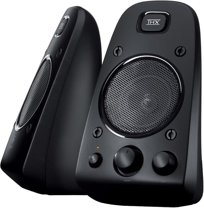 Logitech Z623 2.1 Speaker System 2 Satellite Speakers 7 Bass Reflex Subwoofer Integrated Controls with 3.5mm Auxiliary RCA inputs and Headphone Output (Renewed)