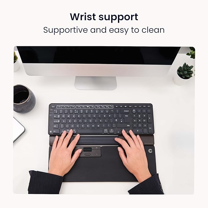 Contour Design SliderMouse Pro Ergonomic Office Mouse to Reduce Wrist Shoulder &amp Forearm Strain | Design for Productivity Ambidextrous Plug &amp Play Works with Mac &amp Windows PC - Wireless -