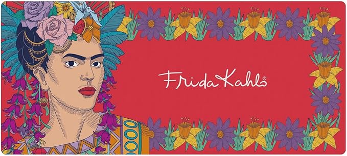 Head Case Designs Officially Licensed Frida Kahlo Flower Frame Floral Art 37.4 x 15.75 x 0.16 inches (900 x 400 mm) - XL Gaming Office Desk PC Keyboard Mouse Mat Pad