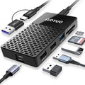 3 in 1 Portable SSD 500GB Up to 1050MB/s USB-C External Solid-State Drive with Multi-Port USB 3.2 Hub SD/TF Card Reader. Docking Station with PC/Mac/laptop/iPhone 17/Windows/Android/Linux/iOS