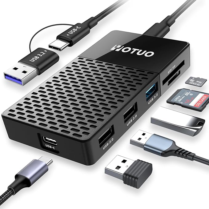 3 in 1 Portable SSD 500GB Up to 1050MB/s USB-C External Solid-State Drive with Multi-Port USB 3.2 Hub SD/TF Card Reader. Docking Station with PC/Mac/laptop/iPhone 17/Windows/Android/Linux/iOS