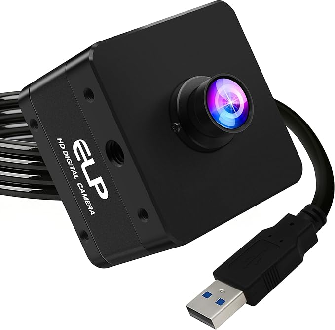 ELP High Speed 4K 60FPS USB Camera for Computer Mini UVC 2160P USB3.0/2.0 Lightburn Cameras for Windows Linux Mac Pi Fast Frame Wide Angle 100°(H) IMX678 Webcam for PC Laptop Jetson Nano
