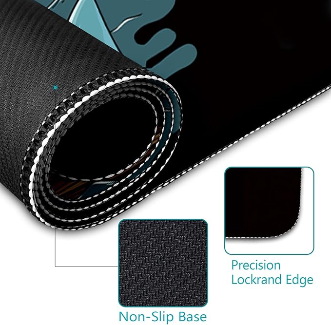 Funny Dog Ergonomic Mouse Pad with Wrist Rest Gaming Large Desk Mat